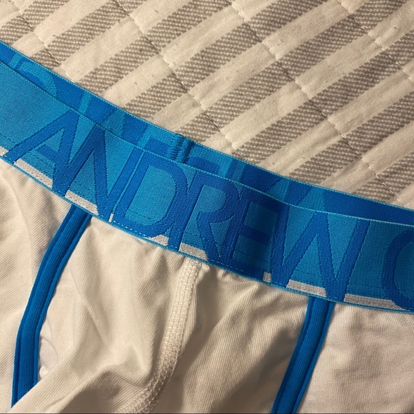 White & Blue 🔥 Andrew Christian Trunk Boxer Brief - Picture 2 of 5